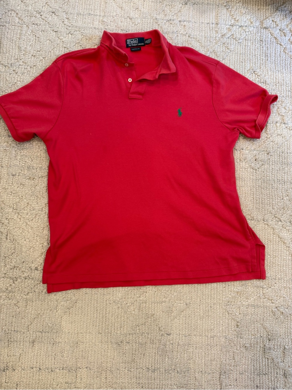 Polo Ralph Lauren Men's Custom Fit Polo, Size XL, Salmon Pink
